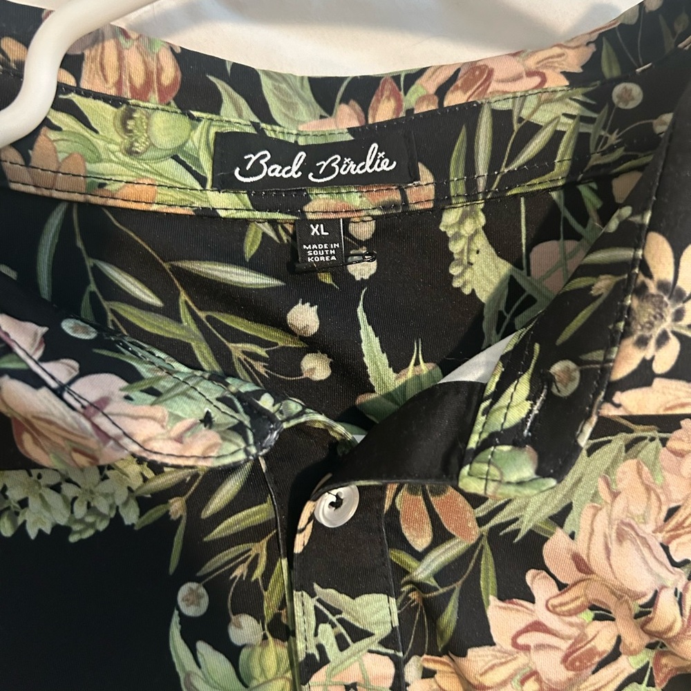 Bad Birdie Tropical Floral Shirt - Black and Green
